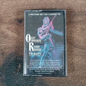 Ozzy Osbourne Randy Rhoads Tribute 2 Record Set Cassette Tape 1987 CBS Inc